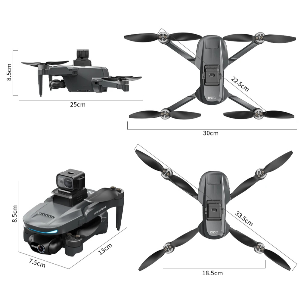 L200 PRO MAX Ultra 4K Drone, GPS, EIS Gimbal, 360° Obstacle Avoidance, 3000m Range, 25-Min Flight