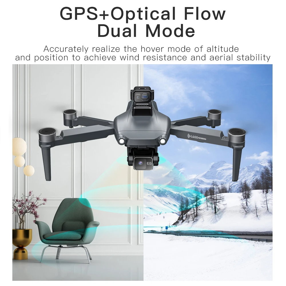 L600 PRO MAX GPS 5G Drone, Ultra 4K Dual Camera, Brushless Motors, Obstacle Avoidance, Long Flight Range