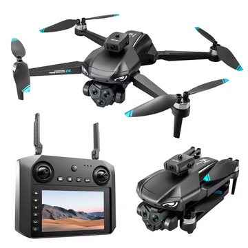 M33 MAX Drone 6K HD Triple Camera, 5G WiFi GPS, 360° Obstacle Avoidance, Optical Flow, Screen Remote, LED Lights, Foldable