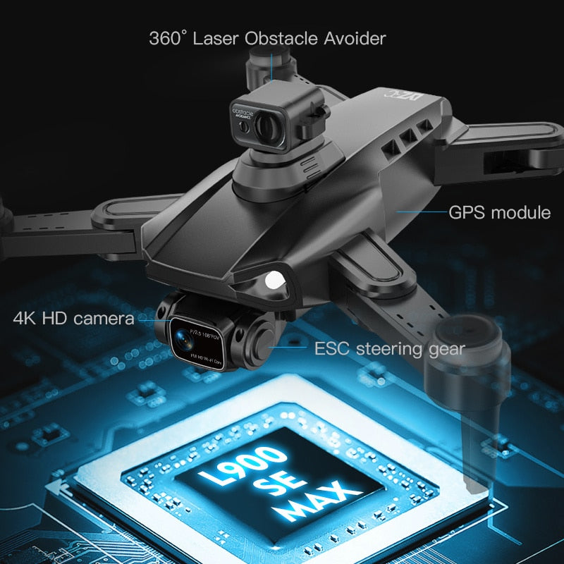 L900 Pro SE MAX GPS Drone 4K Professional Dual HD Camera FPV 360 Obstacle Avoidance Brushless Motor Quadcopter Drones Toys