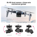 RG106 PRO Drone 8K HD Dual Camera 3 Axis Brushless Dron 5G GPS Return Home 3000Meters Flying Foldable Quadcopter Drone Toy
