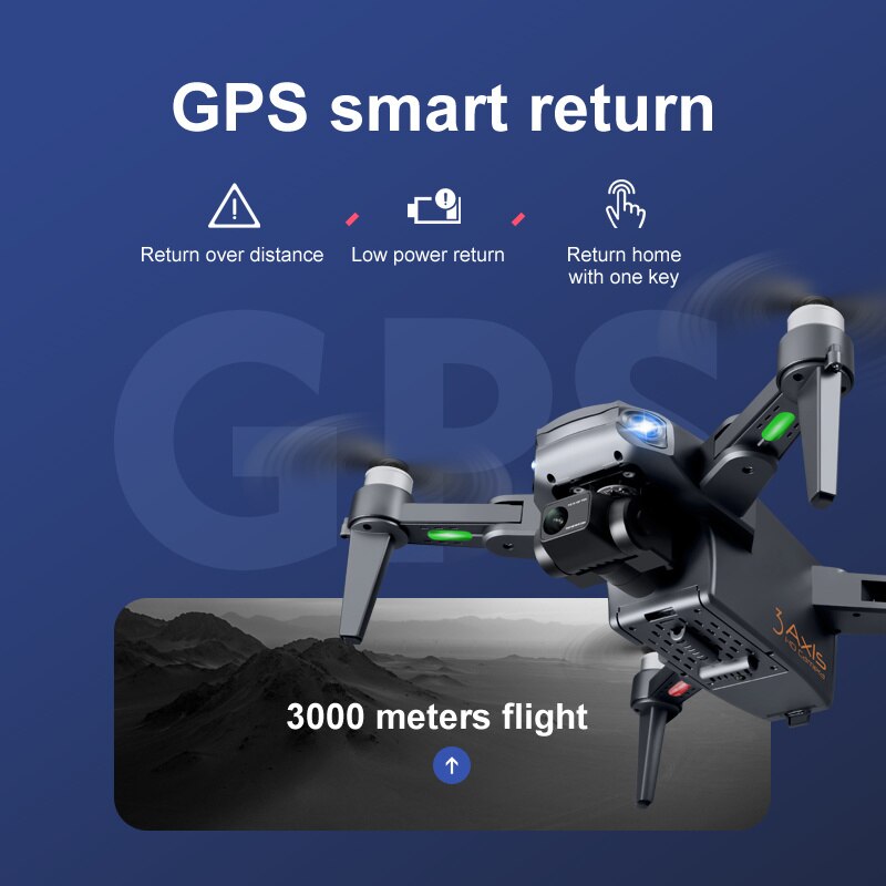 RG106 PRO Drone 8K HD Dual Camera 3 Axis Brushless Dron 5G GPS Return Home 3000Meters Flying Foldable Quadcopter Drone Toy