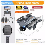 RG106 PRO Drone 8K HD Dual Camera 3 Axis Brushless Dron 5G GPS Return Home 3000Meters Flying Foldable Quadcopter Drone Toy