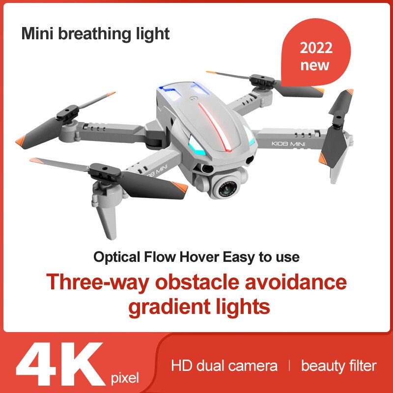 K108 Mini Infrared Obstacle Avoidance Drone 4K Profession Dual Camera Dynamic Lighting Folding Fixed Height Dron - YouDrone.co.uk