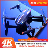 K108 Mini Infrared Obstacle Avoidance Drone 4K Profession Dual Camera Dynamic Lighting Folding Fixed Height Dron - YouDrone.co.uk