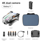 K108 Mini Infrared Obstacle Avoidance Drone 4K Profession Dual Camera Dynamic Lighting Folding Fixed Height Dron - YouDrone.co.uk