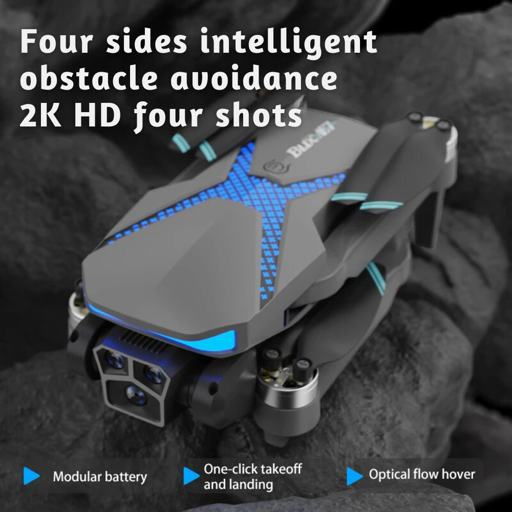 AE7 Drone, Dual 2K HD Camera, Foldable, WiFi Live View, Optical Flow, Gesture Control