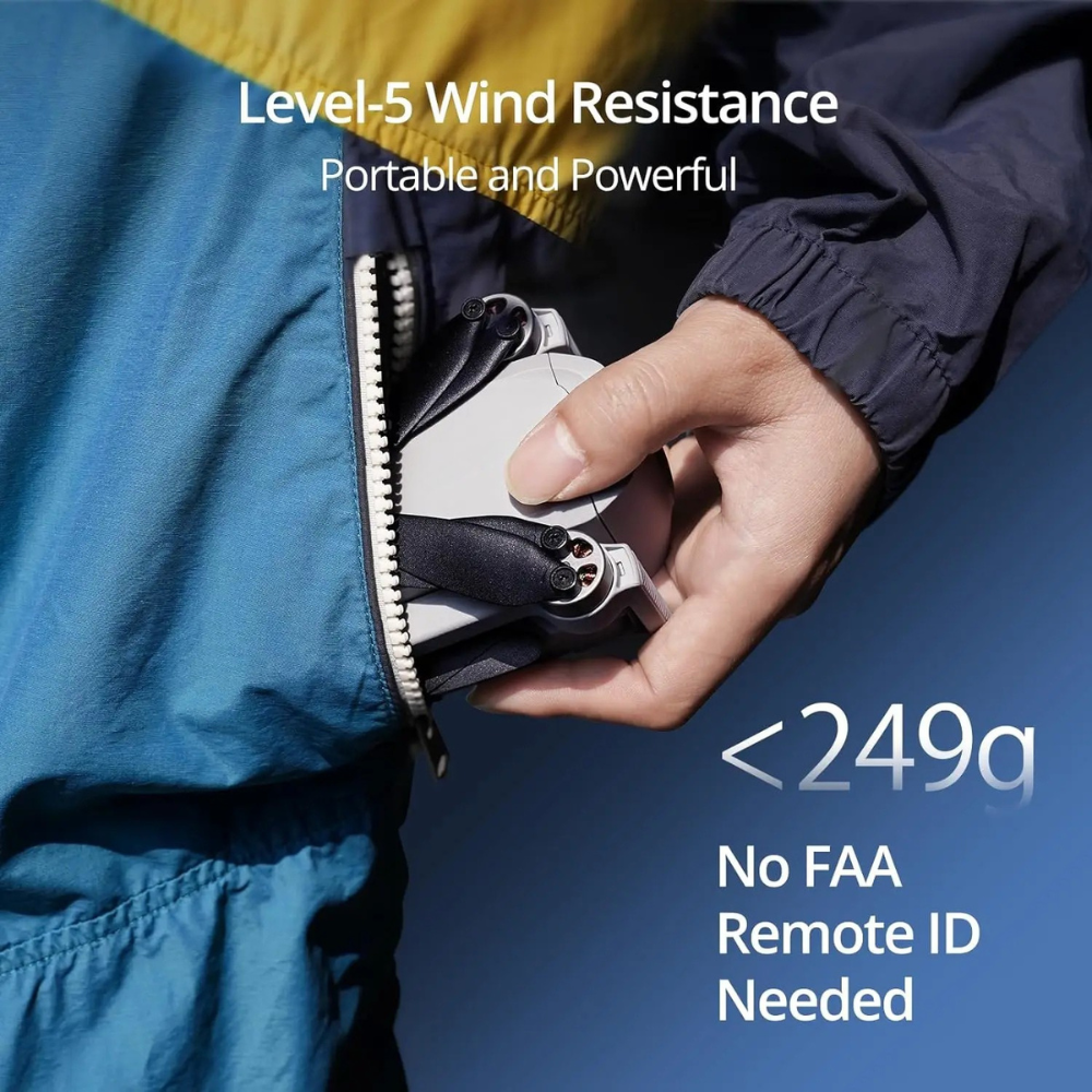 ATOM SE 4K Drone, 12MP Sony CMOS Camera, GPS Smart Return, Single-Axis Gimbal, 4KM Range, 31-Min Flight, Level 5 Wind Resistance