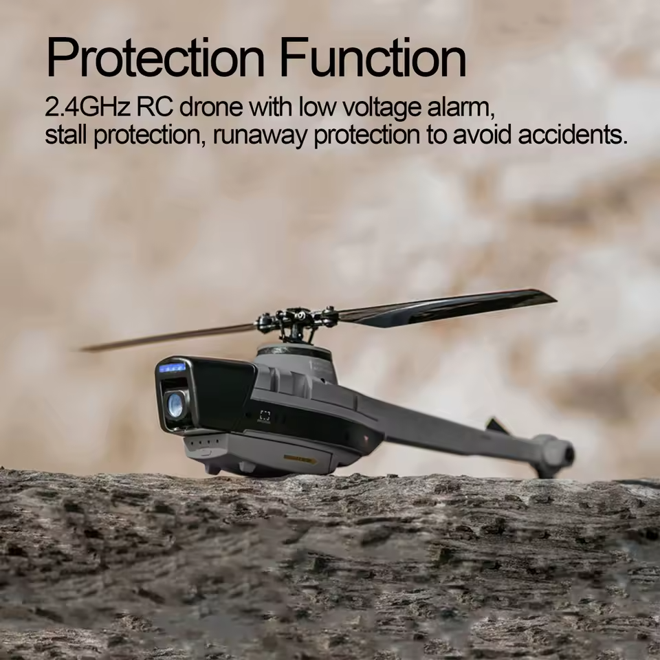 C127 RC Helicopter with 720P HD Camera 6 Axis Gyro Optical Flow Positioning Aileronless Single Rotor Drone