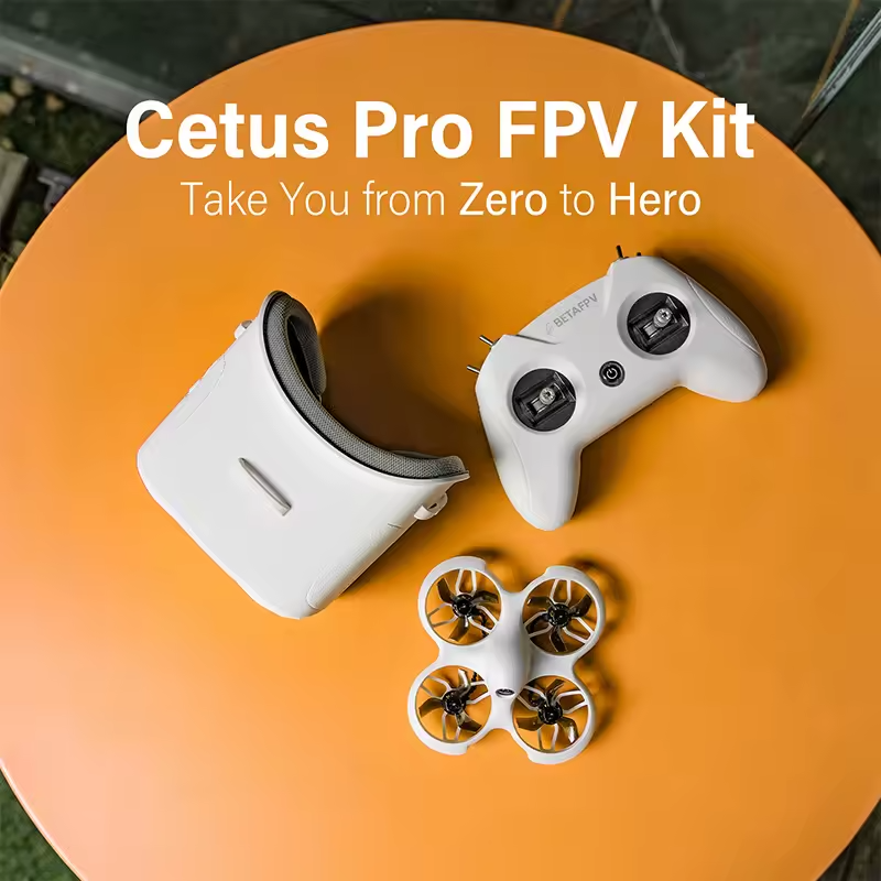 Cetus FPV Kit, Brushed Quadcopter, LiteRadio2 SE Transmitter, VR02 FPV Goggles, Altitude Hold, Beginner Friendly