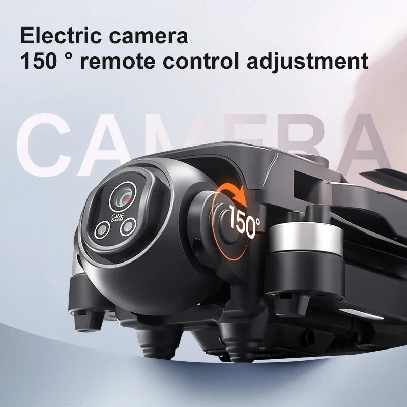 D18 Professional 4K Drone, Dual Camera 150° Electric Tilt, Screen Remote 4.3”, Brushless Motors, Obstacle Avoidance, 5G WiFi FPV
