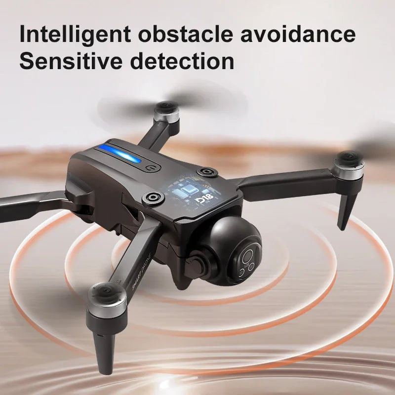 D18 Professional 4K Drone, Dual Camera 150° Electric Tilt, Screen Remote 4.3”, Brushless Motors, Obstacle Avoidance, 5G WiFi FPV