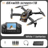 Drone 6k with screen and accessories on a white background