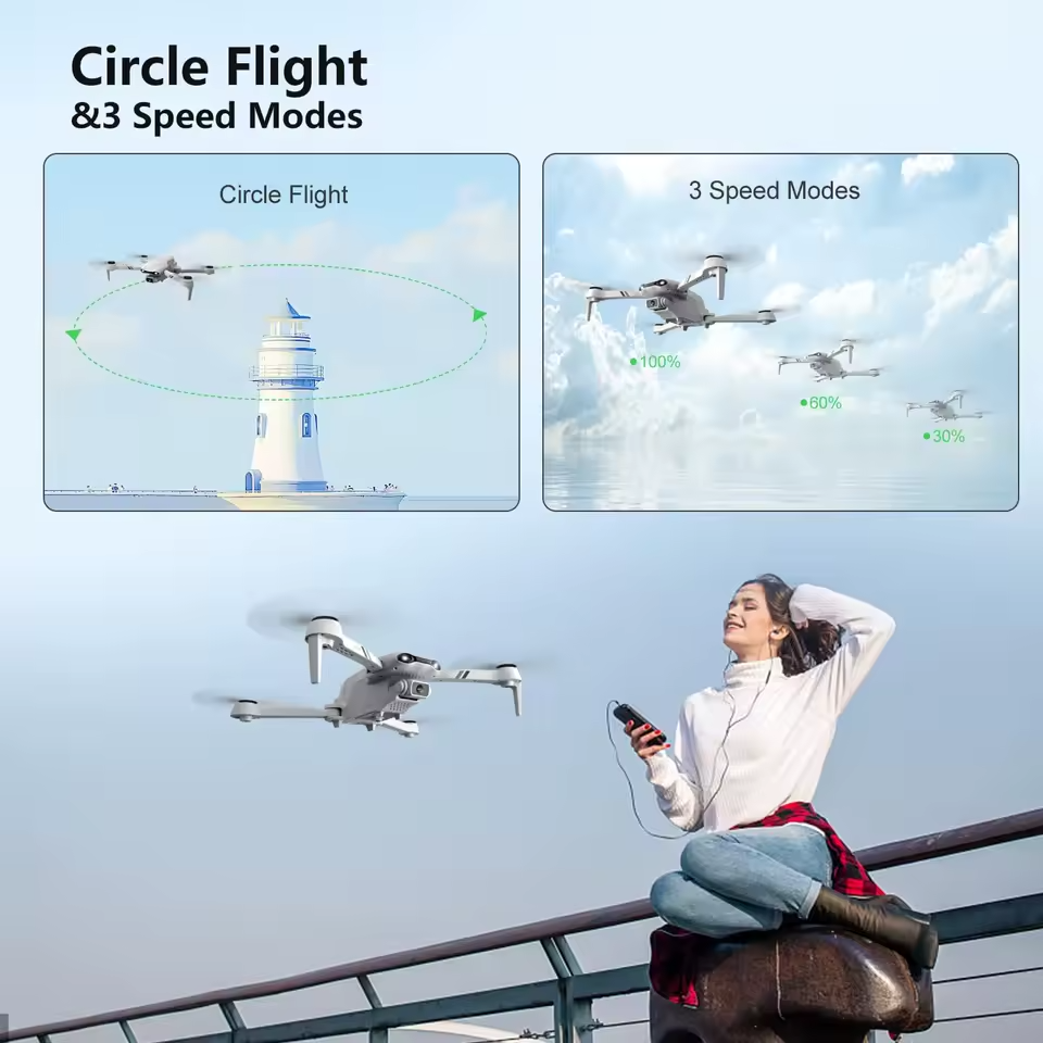 F10 Drone 4K Professional GPS, Foldable 5G WiFi Quadcopter, Dual Camera, Smart Flight, Brushless Motor, Long Range