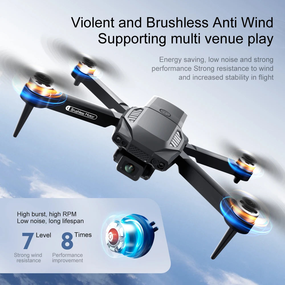 F198 Foldable Drone 1080P Dual Camera, Brushless Motors, WiFi FPV, Optical Flow