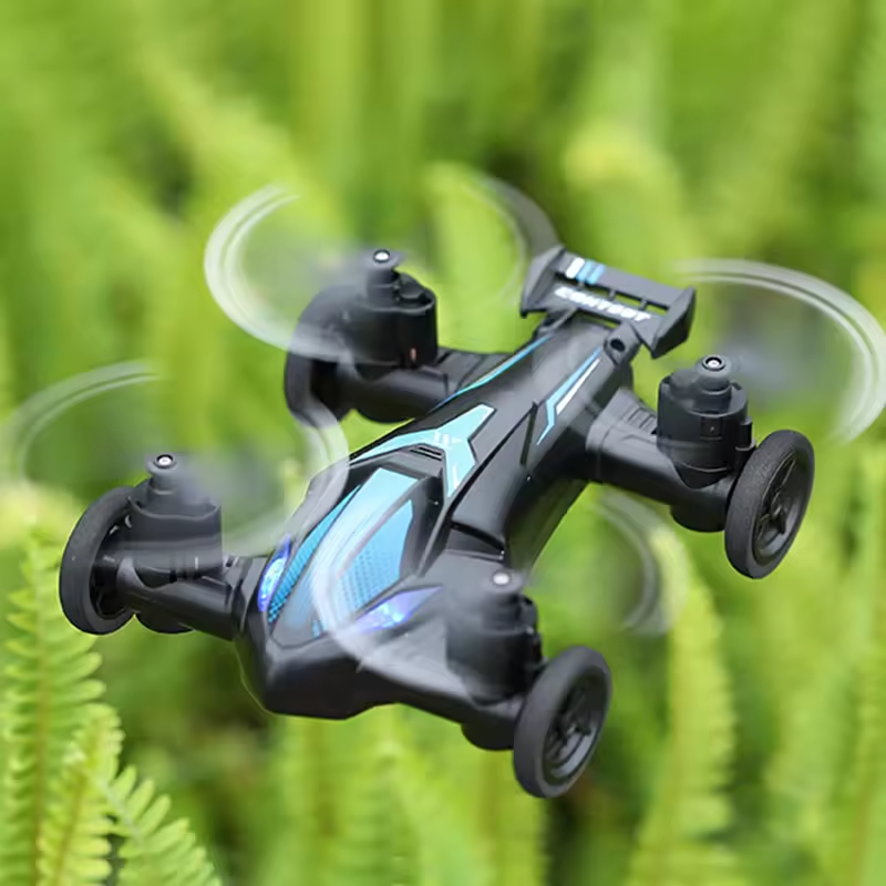Flying Car Remote Control Vehicle, Dual-Mode RC Car, Mini Drone Toy, Altitude Hold, Headless Mode, Blue