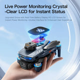 GT8 Drone 8K Dual Camera, GPS, Brushless Motor, 4.3” FPV Screen Remote, Laser Obstacle Avoidance, Optical Flow Hover, Smart Battery Level Indicator