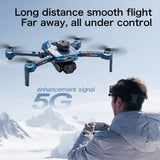 GT8 Drone 8K Dual Camera, GPS, Brushless Motor, 4.3” FPV Screen Remote, Laser Obstacle Avoidance, Optical Flow Hover, Smart Battery Level Indicator