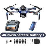 GT8 Drone 8K Dual Camera, GPS, Brushless Motor, 4.3” FPV Screen Remote, Laser Obstacle Avoidance, Optical Flow Hover, Smart Battery Level Indicator