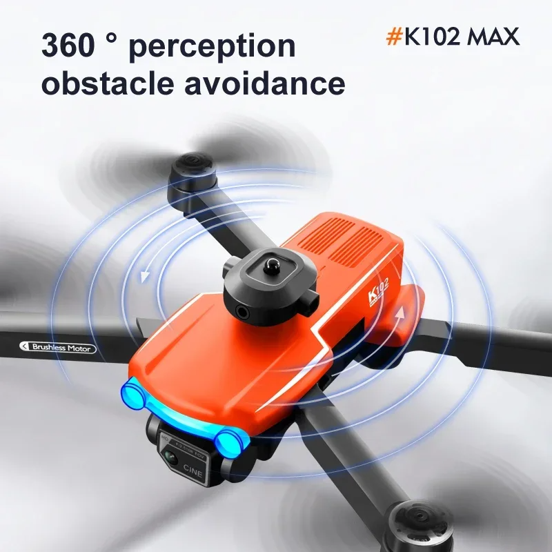 K102 Max Drone, 4K Dual Camera, Optical Flow Stabilization, Obstacle Avoidance, WiFi Live View