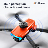K102 Max Drone, 4K Dual Camera, Optical Flow Stabilization, Obstacle Avoidance, WiFi Live View