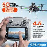 K19 MAX Drone 8K GPS, 4.5” Screen Remote, 5G FPV, Laser Obstacle Avoidance 360°, Brushless Motors, Airdrop System, 5000m Range