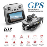 K19 MAX Drone 8K GPS, 4.5” Screen Remote, 5G FPV, Laser Obstacle Avoidance 360°, Brushless Motors, Airdrop System, 5000m Range