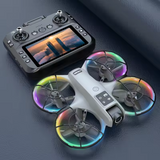 K200 Drone 4K Camera, RGB LED Lighting, Five-Sided Obstacle Avoidance, Brushless Motors, Optical Flow Stability, 4.5 Inch LCD Screen Remote