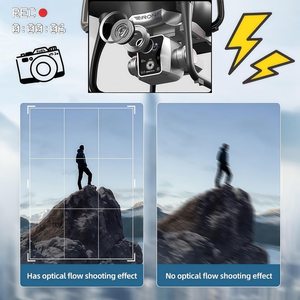 KY102 Max Drone 8K Triple Camera, Brushless, 4-Way Obstacle Avoidance, Screen Remote, Optical Flow, Long Flight Time