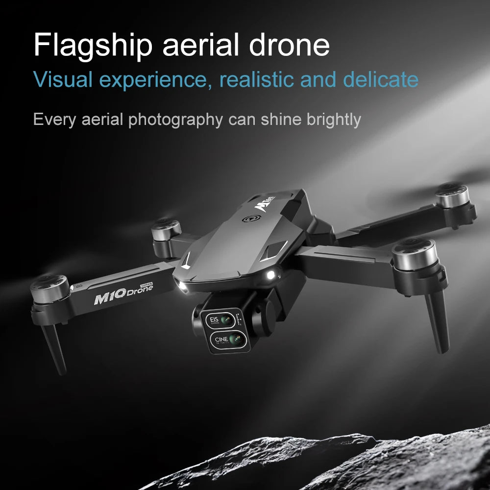 M10 Drone 8K Dual Camera, Brushless Motor, 5G FPV Transmission, Screen Remote Control, EIS Stabilization, Long Flight Performance, Easy to Use