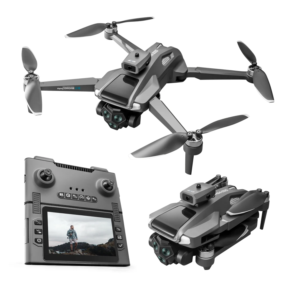 M66 Drone 8K HD Dual Camera, 5G FPV, Screen Remote Controller with Camera, Brushless Motor, 4-Sided Obstacle Avoidance, Optical Flow, 120° Wide Angle