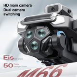 M66 Drone 8K HD Dual Camera, 5G FPV, Screen Remote Controller with Camera, Brushless Motor, 4-Sided Obstacle Avoidance, Optical Flow, 120° Wide Angle