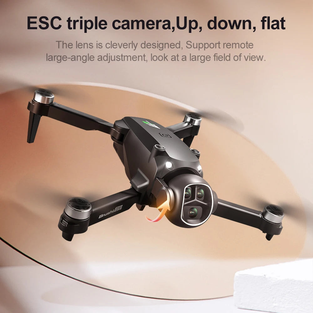 M7 Drone 8K Dual Camera, Brushless Motors, GPS, 4.3” Screen Remote FPV, 5G WiFi, Optical Flow Hover, 90° Tilt Lens, Foldable Design