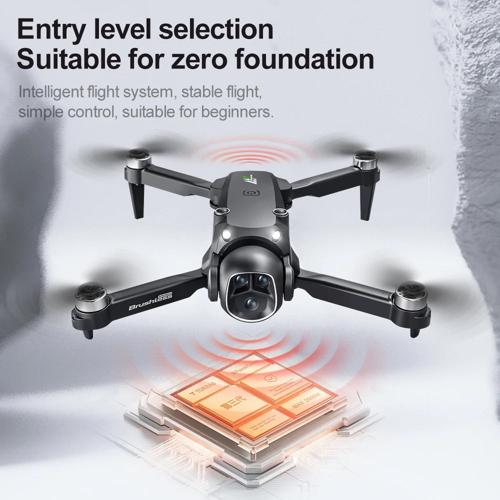 M7 Drone 8K Dual Camera, Brushless Motors, GPS, 4.3” Screen Remote FPV, 5G WiFi, Optical Flow Hover, 90° Tilt Lens, Foldable Design