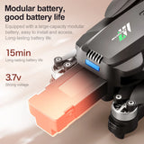 M7 Drone 8K Dual Camera, Brushless Motors, GPS, 4.3” Screen Remote FPV, 5G WiFi, Optical Flow Hover, 90° Tilt Lens, Foldable Design