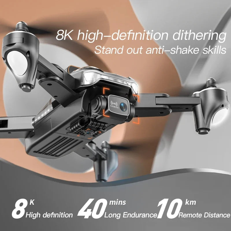 P11 GPS Drone 8K HD Camera, 360° Obstacle Avoidance, Foldable, 10KM Range, 35-Min Flight