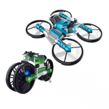 Quadcopter Motorcycle Drone, 2-in-1 RC Drone and Motorcycle, WiFi Camera, Altitude Hold, Headless Mode, Beginner Friendly
