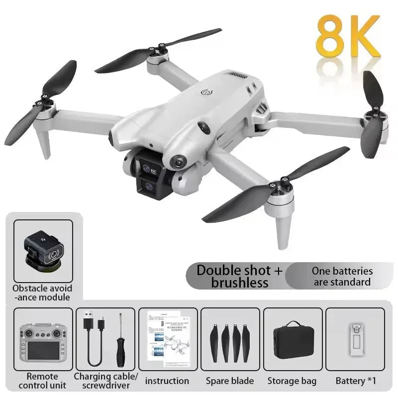 S101 Drone 8K Dual Camera, 5G WiFi, ESC Gimbal, Laser Obstacle Avoidance, Brushless, Screen Remote, GPS, Long Flight Time