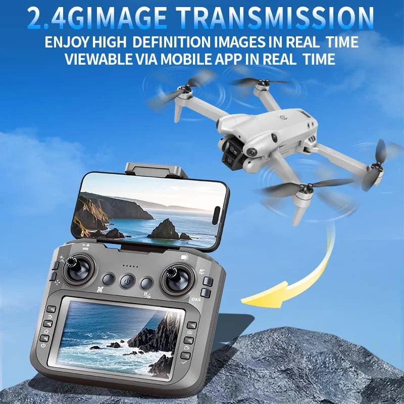 S101 Drone 8K Dual Camera, 5G WiFi, ESC Gimbal, Laser Obstacle Avoidance, Brushless, Screen Remote, GPS, Long Flight Time