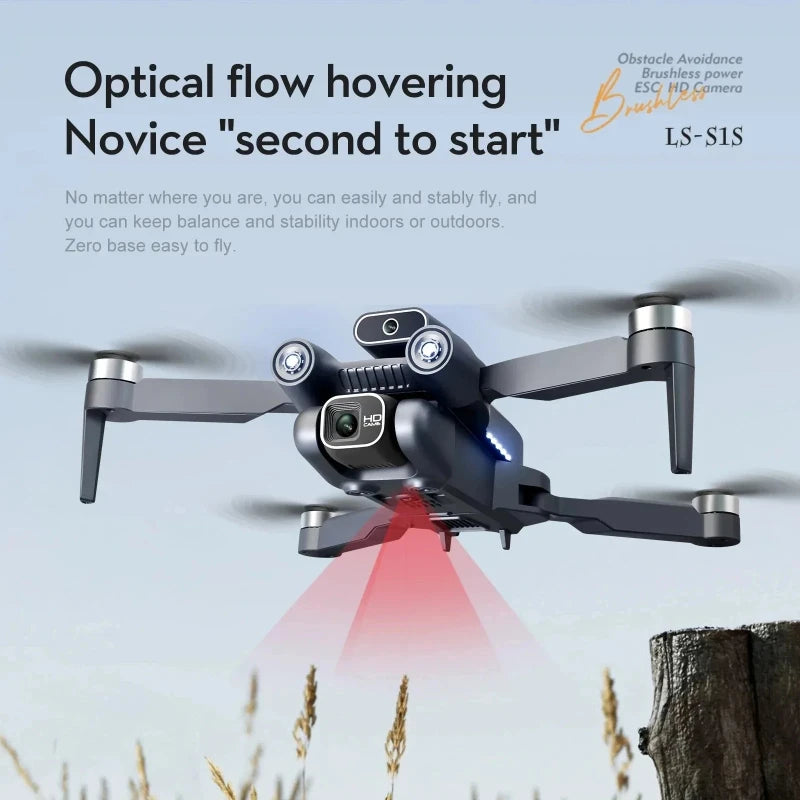 S1S Drone, 8K Dual Camera, Brushless Motor, Obstacle Avoidance, Foldable Design, Optical Flow