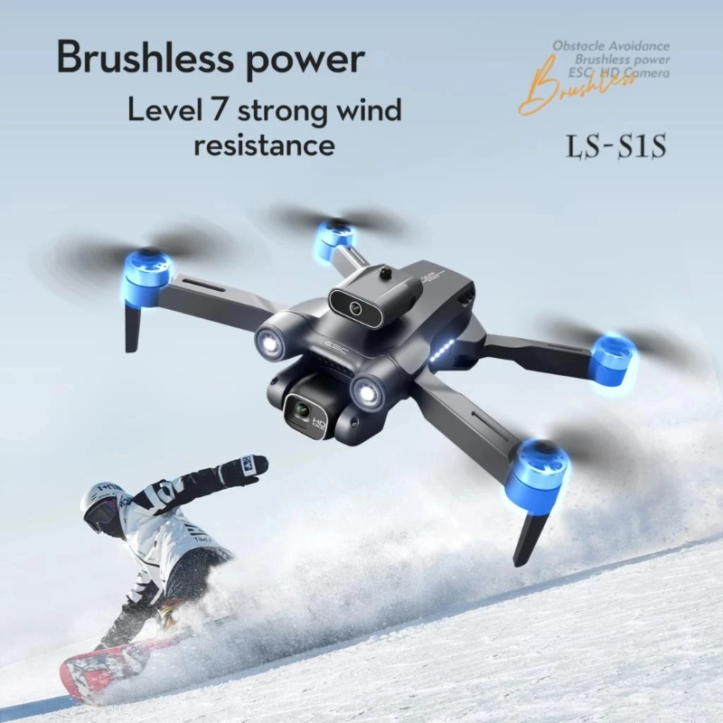 S1S Drone, 8K Dual Camera, Brushless Motor, Obstacle Avoidance, Foldable Design, Optical Flow
