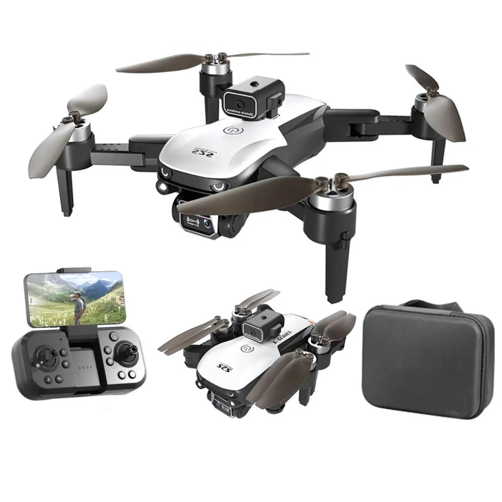 S2S 8K HD Drone with Obstacle Avoidance, EIS Stabilization, 120° Wide-Angle, Foldable, Gesture, App Control, 360° Roll, Storage Bag Included