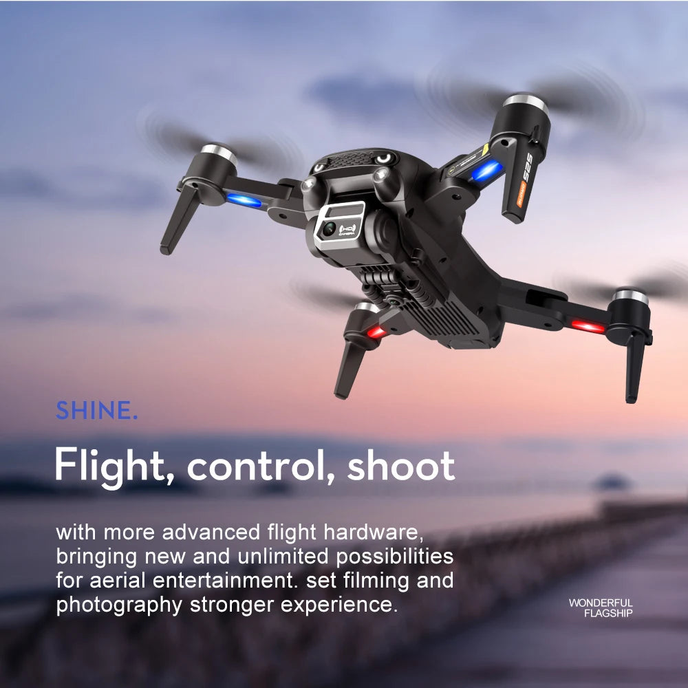 S2S 8K HD Drone with Obstacle Avoidance, EIS Stabilization, 120° Wide-Angle, Foldable, Gesture, App Control, 360° Roll, Storage Bag Included