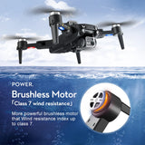 S2S 8K HD Drone with Obstacle Avoidance, EIS Stabilization, 120° Wide-Angle, Foldable, Gesture, App Control, 360° Roll, Storage Bag Included