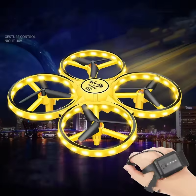 Smart Watch Remote Sensing Gesture Aircraft RC Mini Quadcopter 1080P