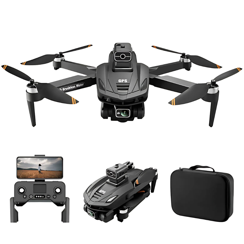V168 8K GPS Drone, with 4-Way Obstacle Avoidance, 3000M Range, Foldable 5G WiFi FPV, Altitude Hold, One-Key Return