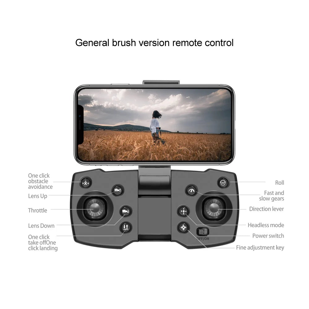 V168 8K GPS Drone, with 4-Way Obstacle Avoidance, 3000M Range, Foldable 5G WiFi FPV, Altitude Hold, One-Key Return