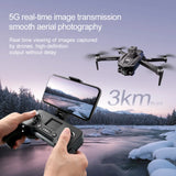 V168 8K GPS Drone, with 4-Way Obstacle Avoidance, 3000M Range, Foldable 5G WiFi FPV, Altitude Hold, One-Key Return