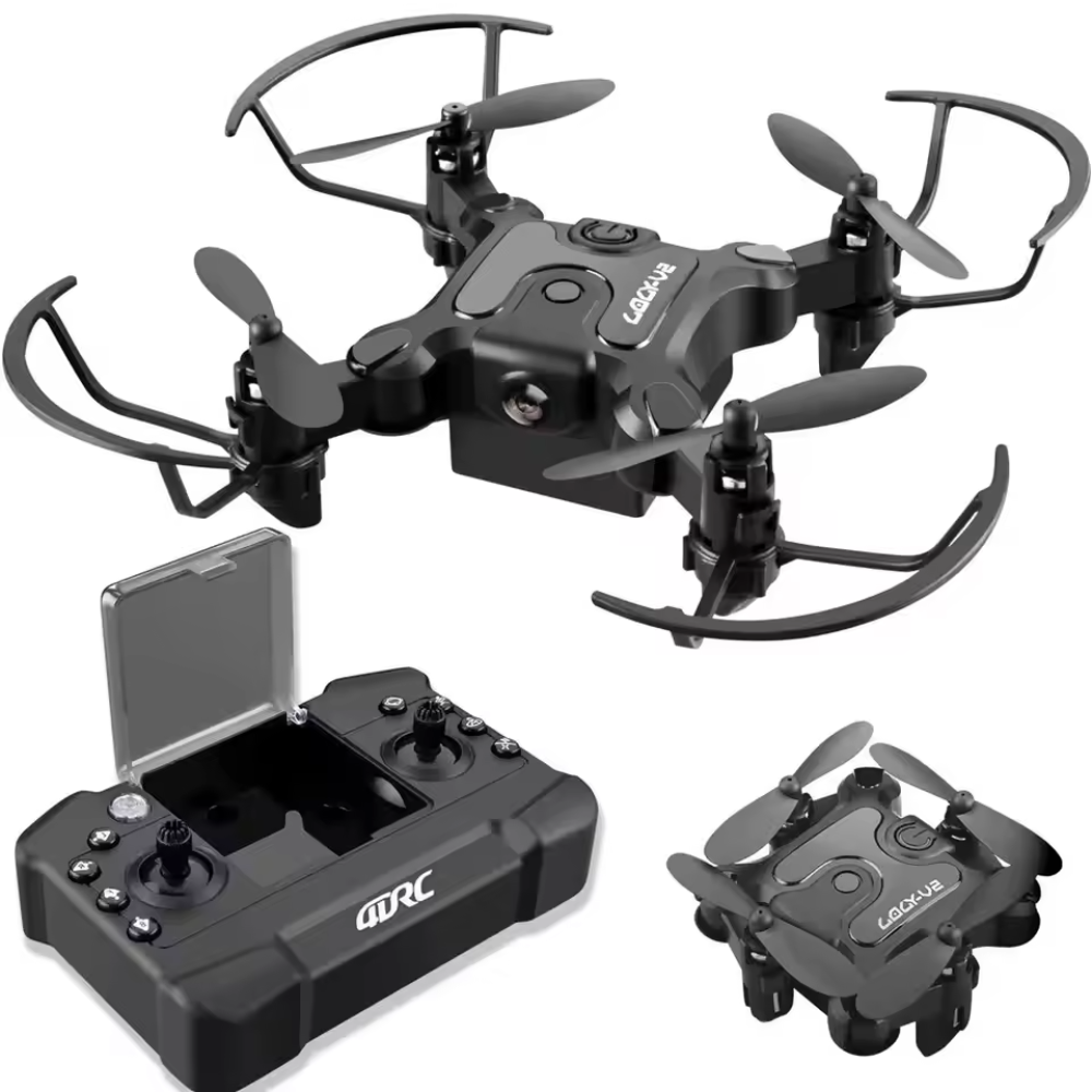 V2 Mini Drone HD Camera, WiFi FPV, Altitude Hold, 360° Flips, Headless Mode, Foldable and Portable