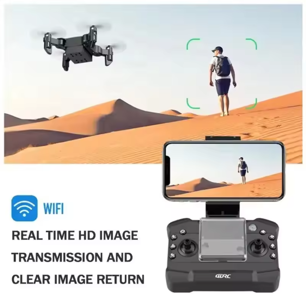 V2 Mini Drone HD Camera, WiFi FPV, Altitude Hold, 360° Flips, Headless Mode, Foldable and Portable